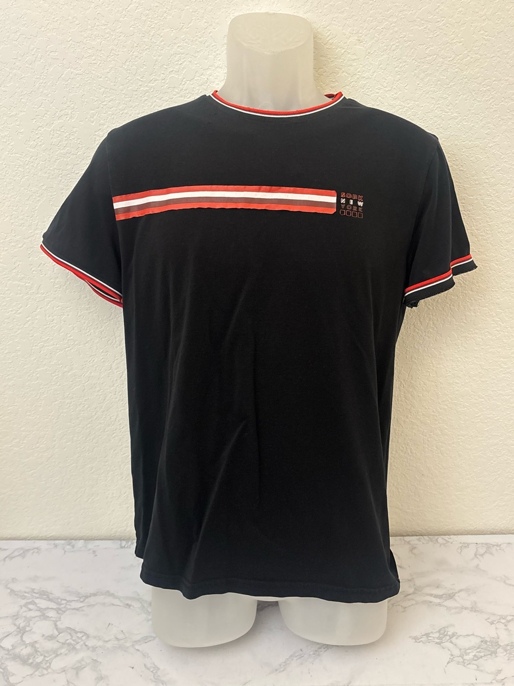 SOBK Shirt Men S Black Red Straight Outta Brooklyn New York Streetwear Tee